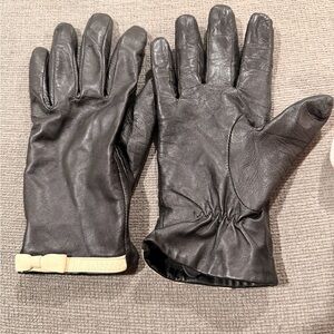 Lauren Ralph Lauren Elegant Black Leather Gloves